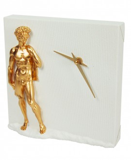 Wall clock, table clock decorated with "David". Antartidee