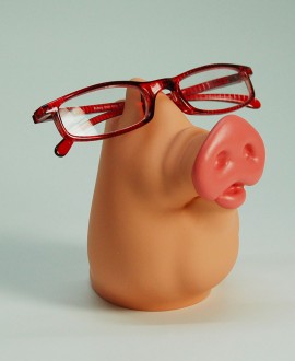 PIG Glasses Holder, Table glasses holder, Pig snout in surreal style. Antartidee