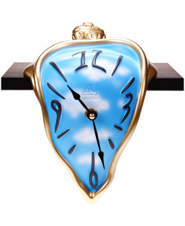 Surrealist style shelf clock, table clock.
German UTS quartz clock mechanism. Antartidee Made in Italy