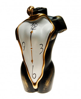 Vase in the shape of a female body, Greek statue of Venus with clock Antartidee