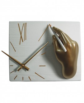 ON THE WOOD CLOCK, Antartidee

Wall clock in resin with a hand that draws the hours.